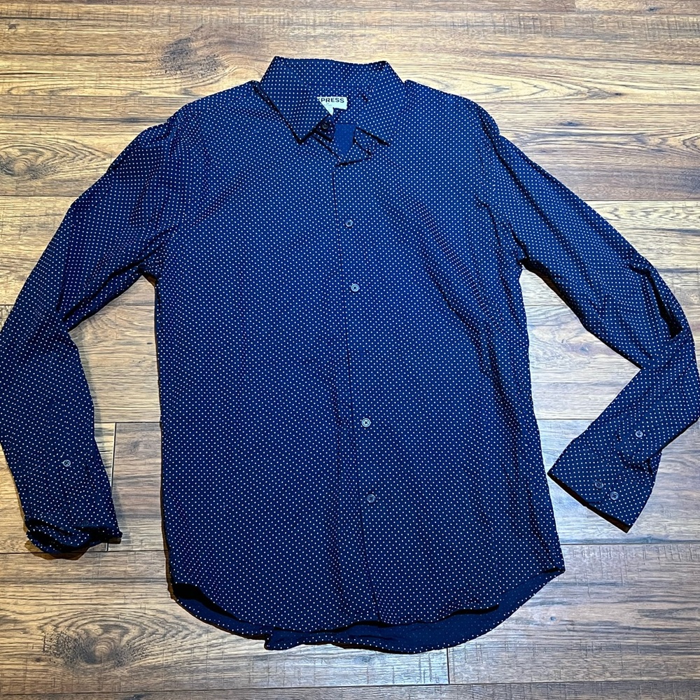 Express Fitted Dress Shirt Size Large